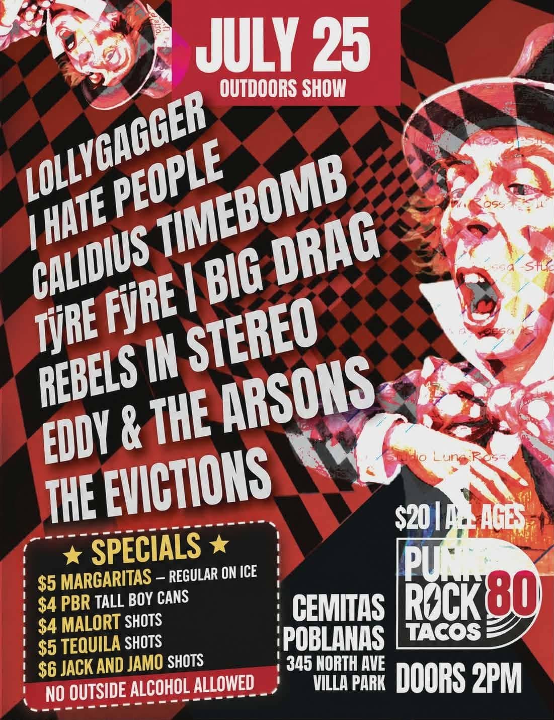 Flyer for Punk Rock Tacos 80